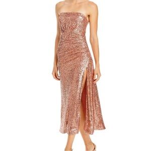 Ramy Brook Exclusive Grace Sequin Strapless Evening Dress Size 12